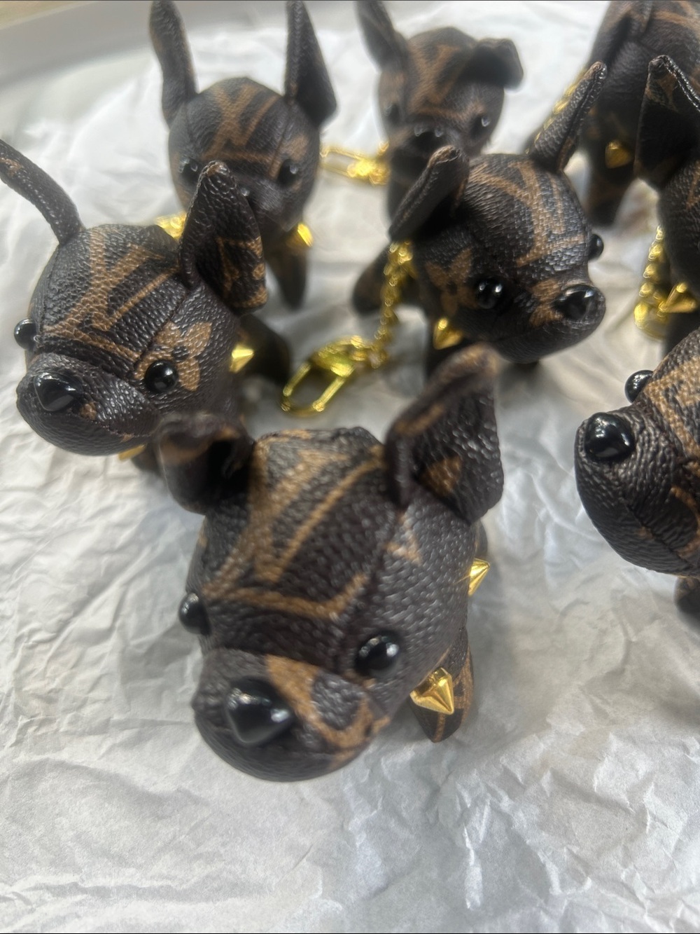 Designer inspired frenchie keychains. All proceeds to animal rescue. New - Picture 3 of 3